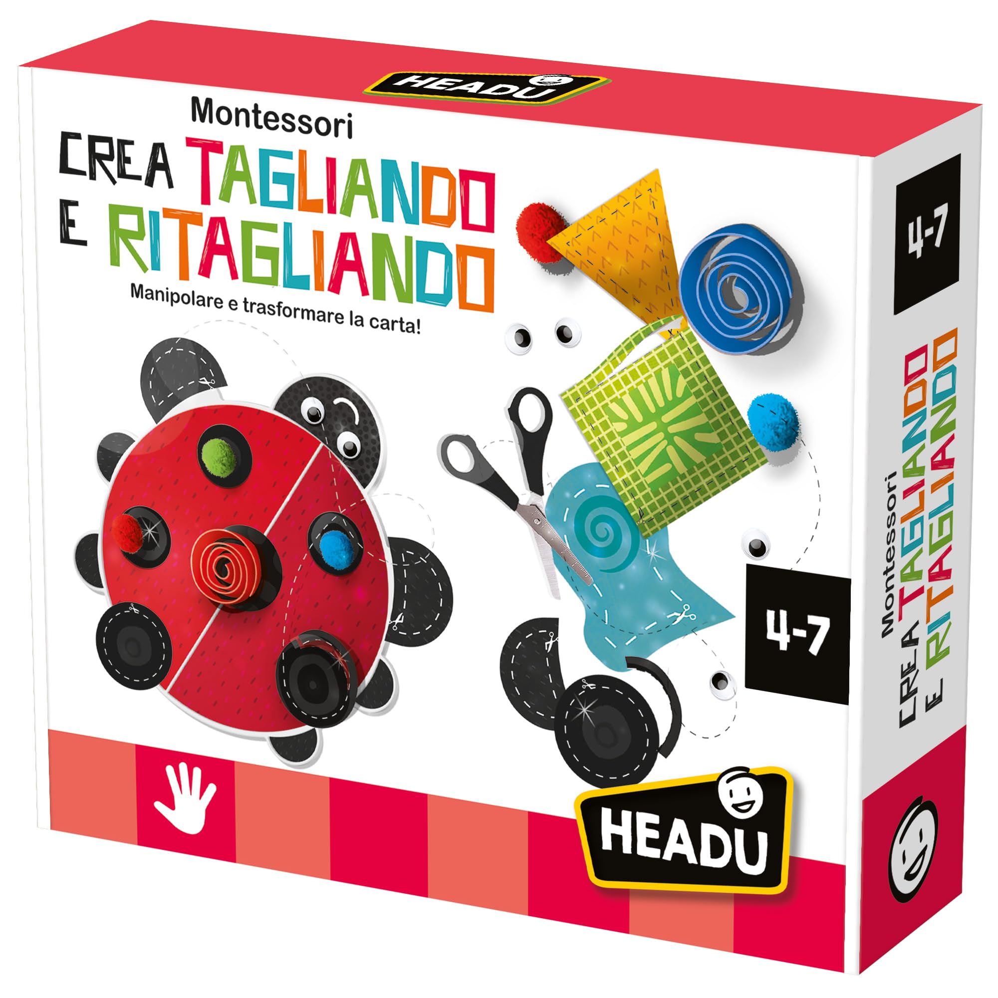 Headu Creates Cutting and Cropping Montessori, Multicoloured, IT22939