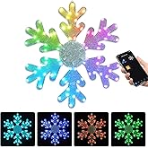 36''Large Hanging Snowflake Christmas String Lights,RGB Color Changing Outdoor&Indoor Decoration with APP and Remote Control,Music Sync,DIY,Timer,Easy Installation for Holiday Party Patio Garden Decor