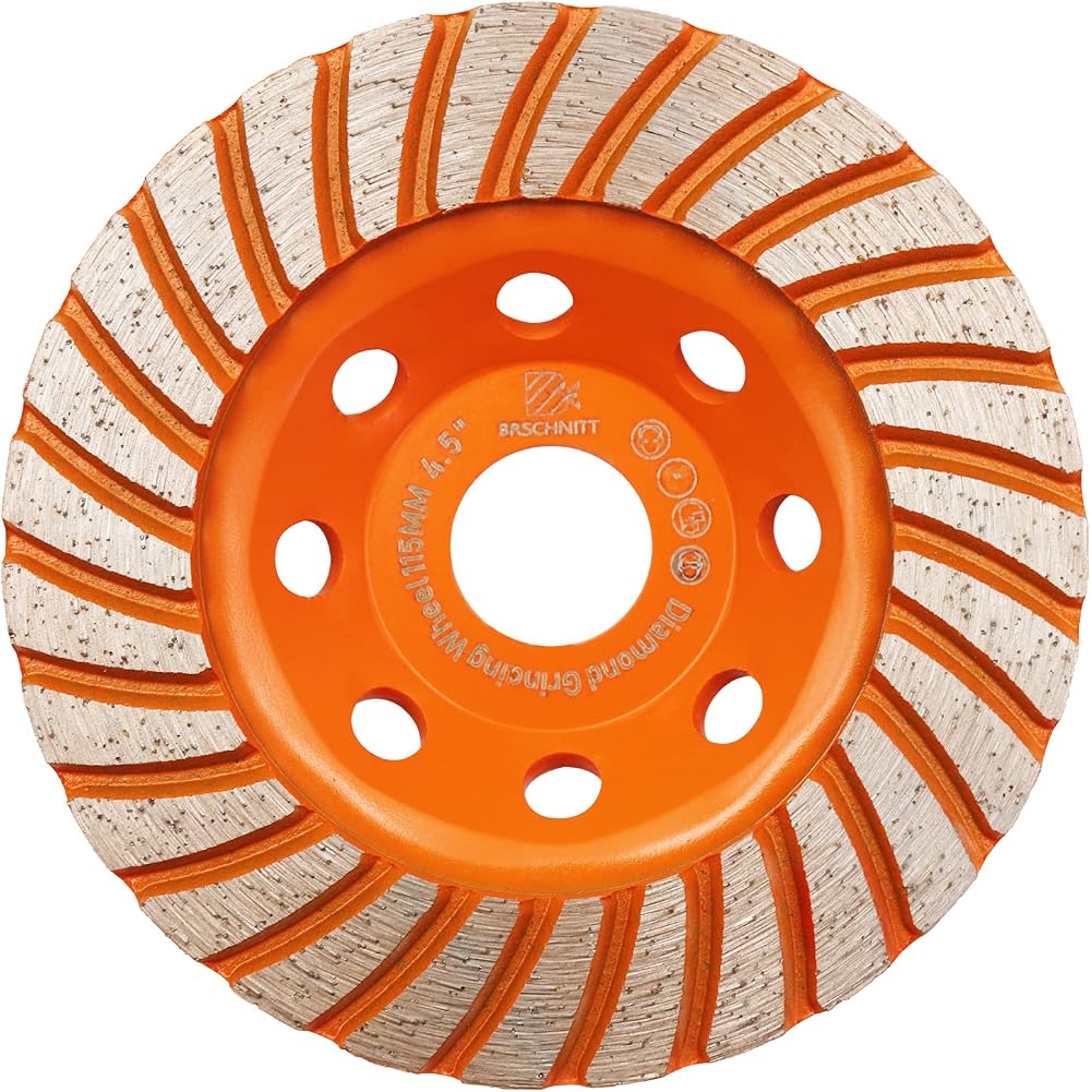 BRSCHNITT 115mm Diamond Turbo Cup Wheel for Concrete Granite Stone