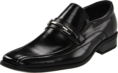 steve madden black leather slip ons