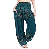 Lannaclothesdesign Harem Pants Women High Waist Bohemian Yoga Pants with Pockets - Boho Hippie Clothes