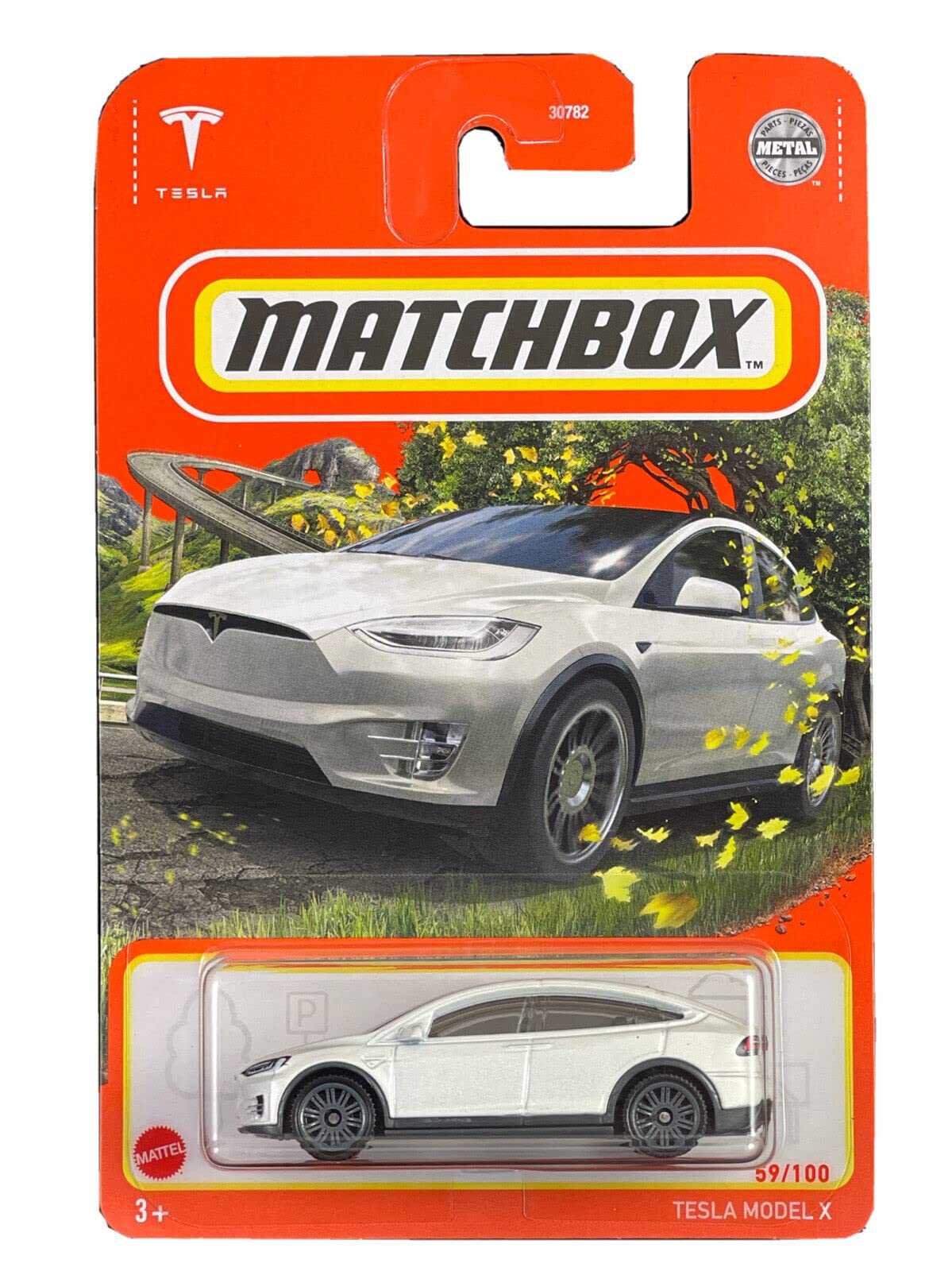 Matchbox Tesla Model X 59/100 (White) 1:64 Scale Diecast Car Toy