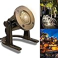 MIK Solutions Waterproof Underwater Light 172 Solid Brass Pond Light Submersible Waterfall Pool Fountain for Beautiful Bright Long Lasting Home Garden Patio Pool Area Lighting (No Bulb)