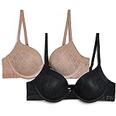 Tommy Hilfiger Womens All Over Lace Lightly Lined Micro Bra 2-Pack