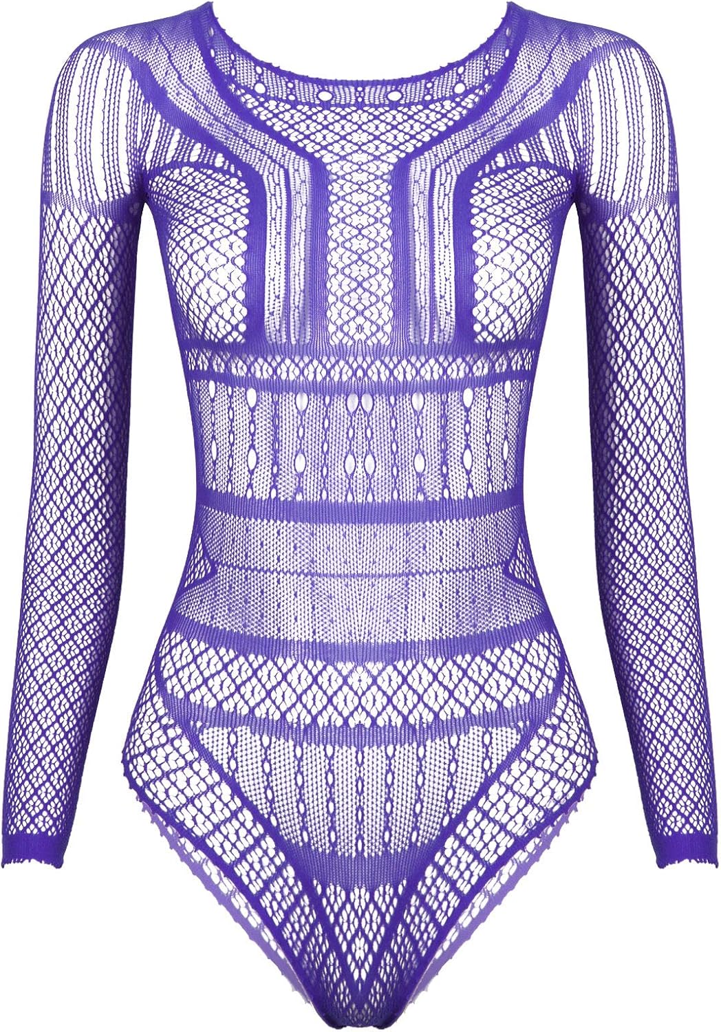 Amazon.com: zdhoor Woman's Fishnet Mesh Sheer Bodysuit Teddy Babydoll ...