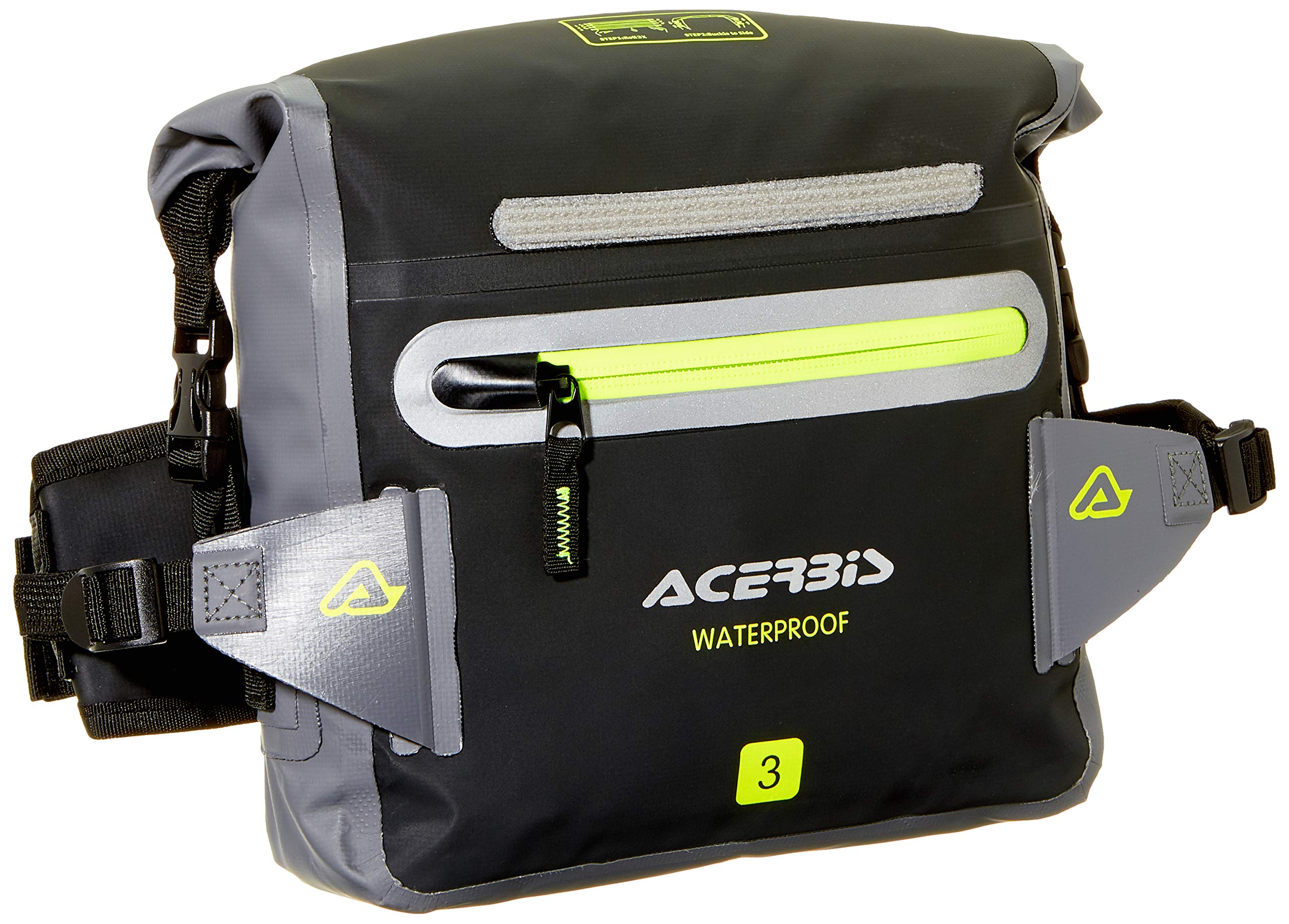 waist pack NO WATER 3L NERO/GRIGIO