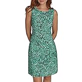 Tommy Hilfiger Womens Sleeveless Round Neck Shift Mini Dress