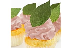 SUGAR ROBOT INC. Sugar Robot - Edible Green Leaves for Decoration - Small Size - Edible leaves for cake decorating - Premium Crafted - Made in the USA Cake -Set of 24 (Green Leaves)