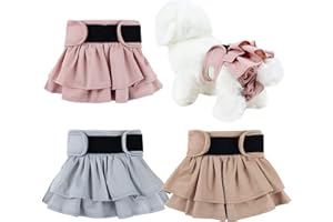 wegreeco Dog Diapers Female (3 Pack), Highly Absorbent Puppy Doggie Dog Diapers for Female Dogs Period, Washable Doggy in Heat, Small Medium Large Size (Medium)