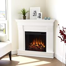 Amazon.com: Real Flame 5950E Chateau Corner Electric Fireplace, Small,  White : Home u0026 Kitchen