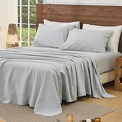 Bedlifes 100% French Pure Linen Sheets Queen Size