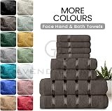 GC GAVENO CAVAILIA 8 Piece Towel Set 450 GSM Dark Grey Cotton view 5