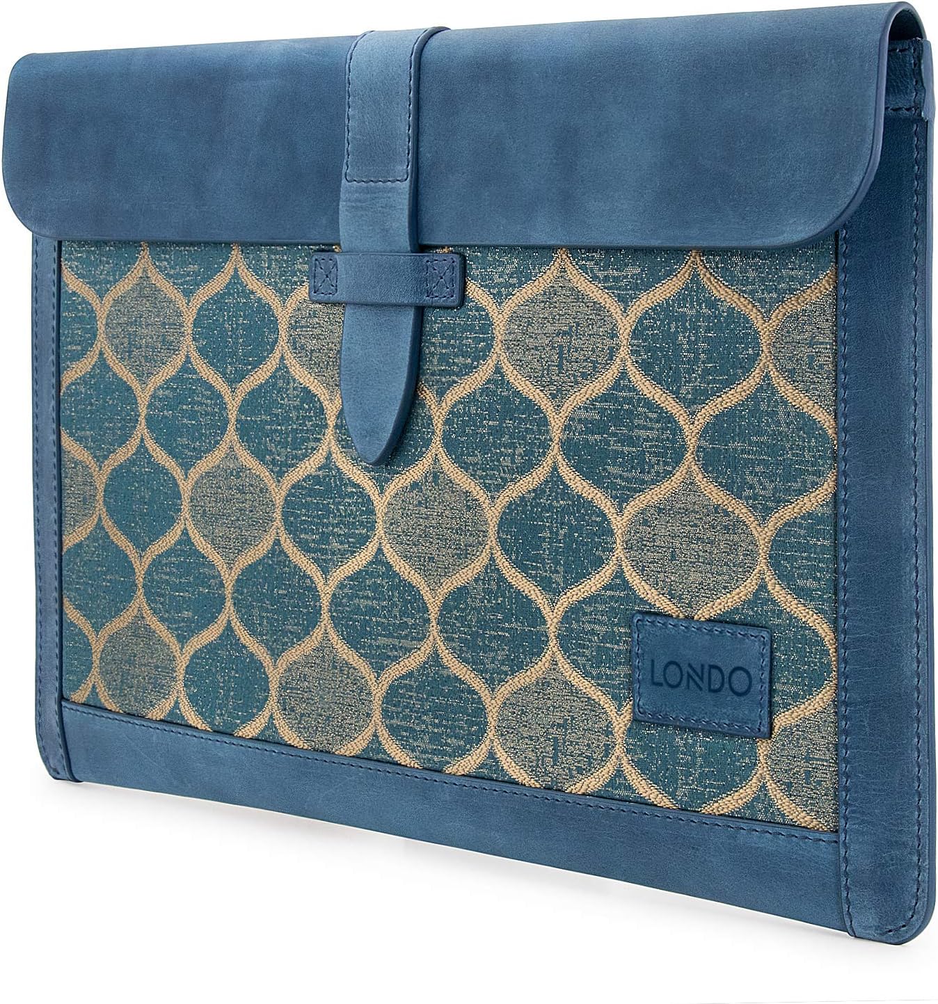 Londo Genuine Leather MacBook Pro Sleeve Case 15" - 16", Blue, 15-16 inches - Image 3