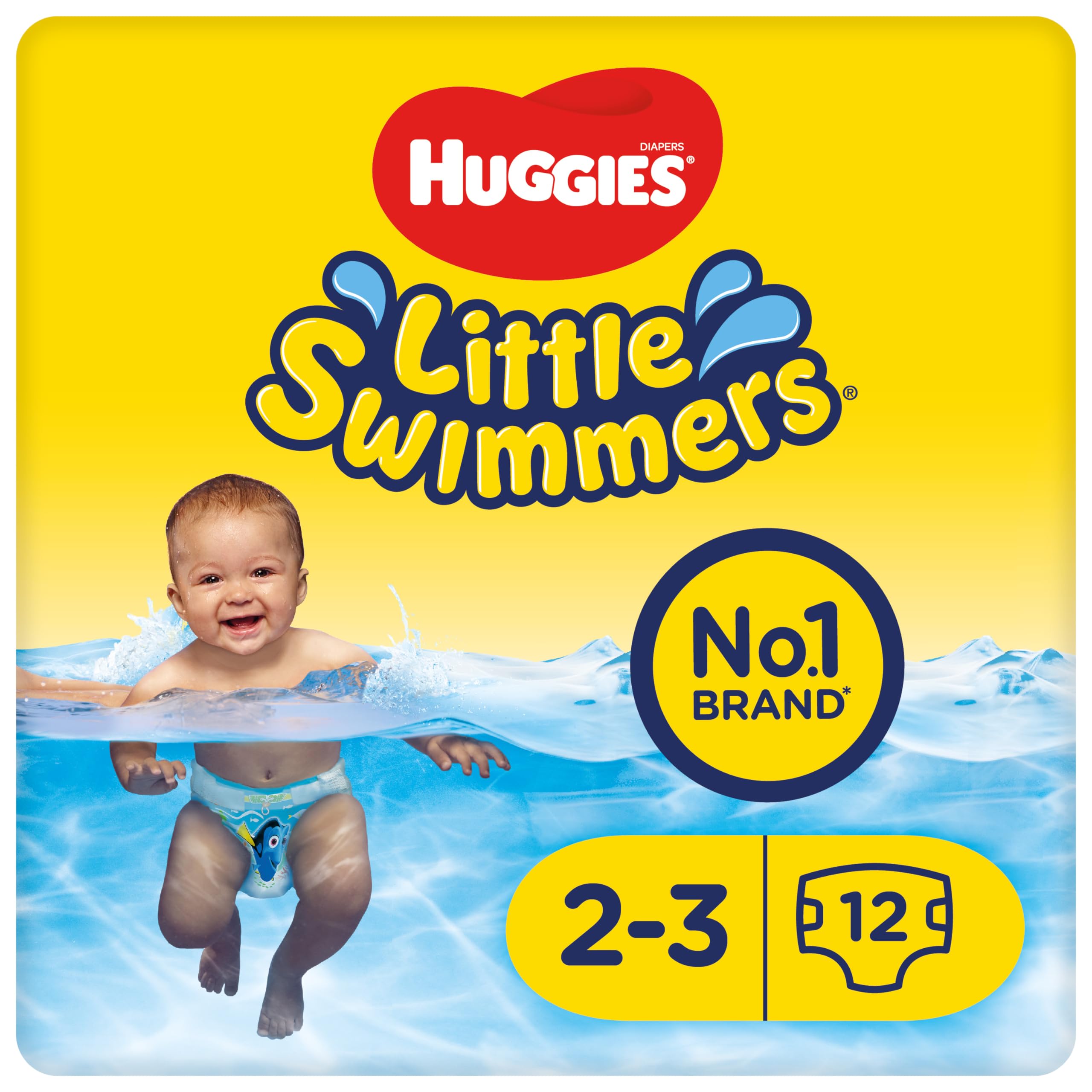 Huggies Little Swimmers Swim Nappies, Size 2-3, Designs May Vary - 12 per Pack