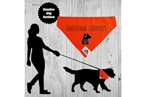 Bandana for dog EMOTIONAL SUPPORT slips on the collar 3 sizes available (Small)