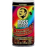 BOSS Coffee by Suntory &ndash; Rainbow Mountain Blend Japanese Flash Brew Coffee, 6oz 12 Pack, Imported from Japan, Espresso Doubleshot, Ready to Drink, Contains Milk, No Gluten