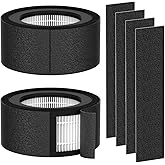 Z-1000 Filter Replacement, Compatible with TruSens Z-1000 Air Puri-Fier Small Room, Part Number AFH-Z1000-01, with 2 Pack Filters + 4 Extra Activated Carbon Pre-Filters