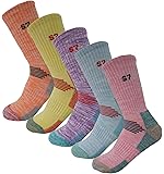 5Pack Women's Multi Performance Cushion Hiking/Outdoor Crew Socks Year Round