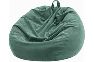 Nobildonna 3 ft Bean Bag Chair Cover (No Filler) 35"×43" Large Stuffed Animal Storage Bean Bag Washable Big Beanbag Chair Cov