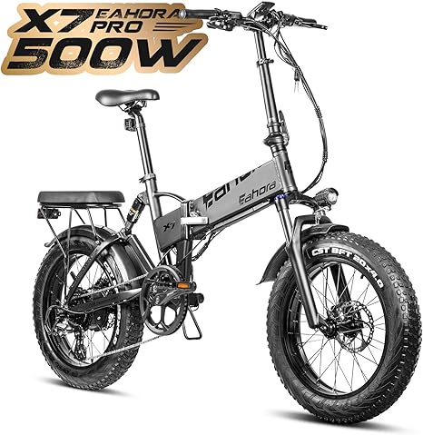 Amazon.com : Eahora X7 Pro Folding Electric Bike 20 Inch 500W Cruise