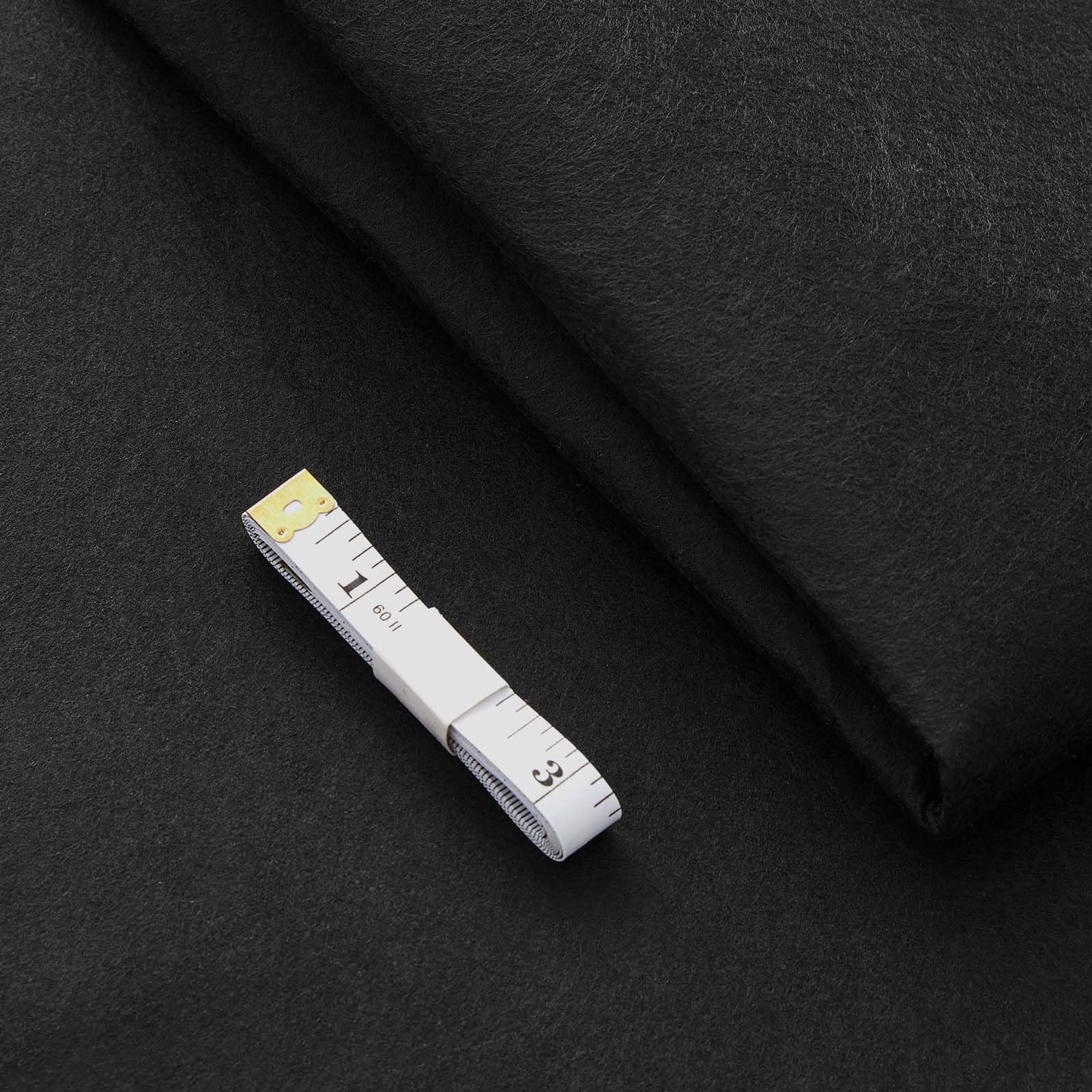 Blulu Large Felt Sheets Fabric Material by The Metre 39.4 x 39.4 Inch/ 100 x 100 cm Square Pre Cut with Soft Ruler for Easter Halloween Christmas Craft DIY Decoration Art Sewing Patchwork(Black)