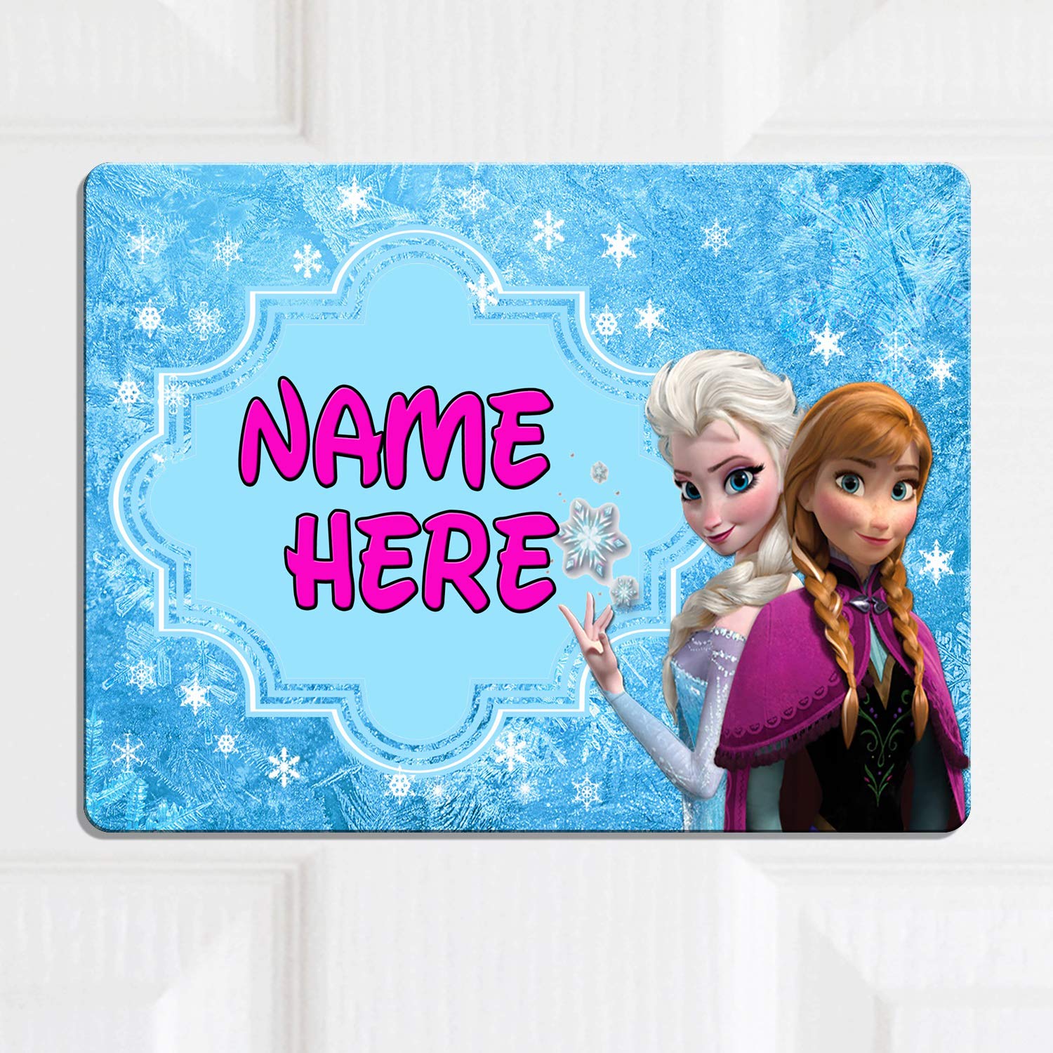 Kraftygifts Frozen Girls Bedroom Door Sign Personalised