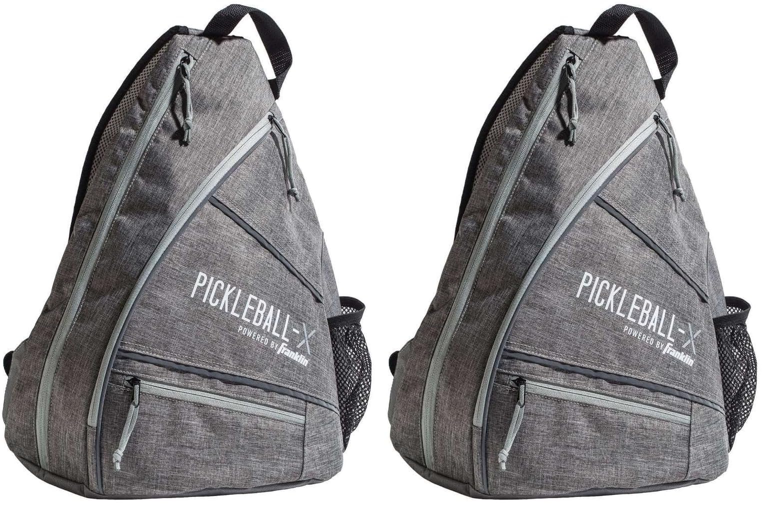 Franklin Sports Pickleball Bags - Pickleball Sling Bag Backpack for Gear + Equipment - Bag for Men Women - Holds Paddles, Balls + Accessories - Gray Image