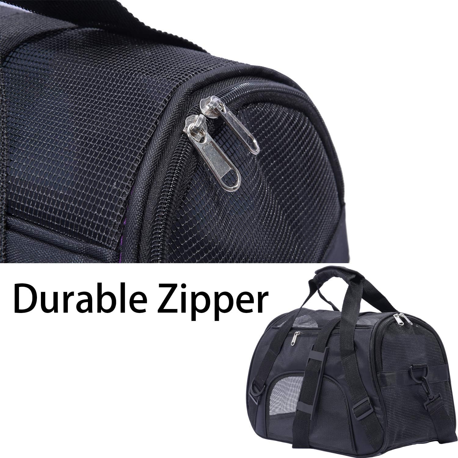 PPOGOO Pet Carriers for Small Cats and Dogs 17x7.5x11 Pet Travel Carrier Airline Approved Black : Pet Supplies
