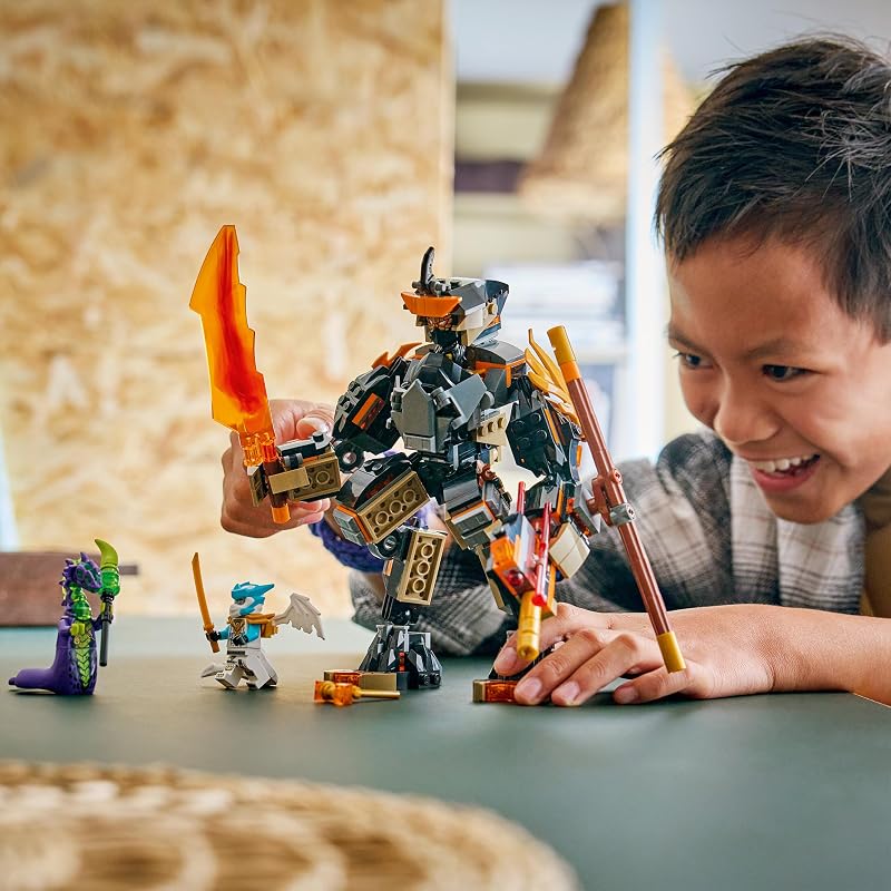 NINJAGO Coles Action-Mech und Drachen-Zane - Ninja Spielzeug für Jungen und Mädchen - Modellbau mit Actionfigur, 3 Minifiguren und Schwertern - Geschenk für Kinder ab 7 Jahren - 71854 — Foto 8 von 8