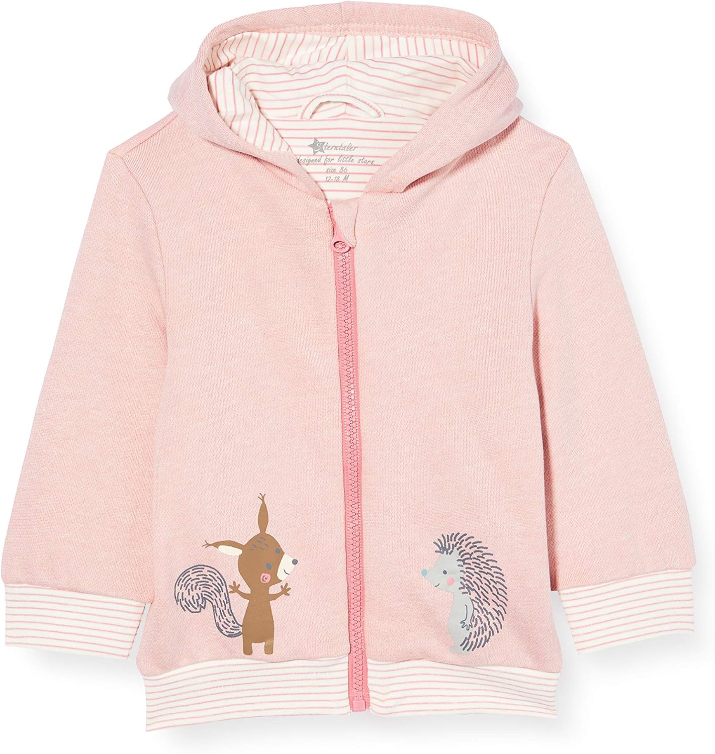 Sterntaler Baby Kapuzenjacke 'Nicki Emmi' – Weiche Baumwolljacke Mit Kapuze, Druckknöpfen, Größe 62