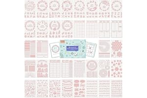 Midenco Bullet Journal Stencils (36PCS), Journal Supplies Accessories Kit for Bullet Journaling & Planner