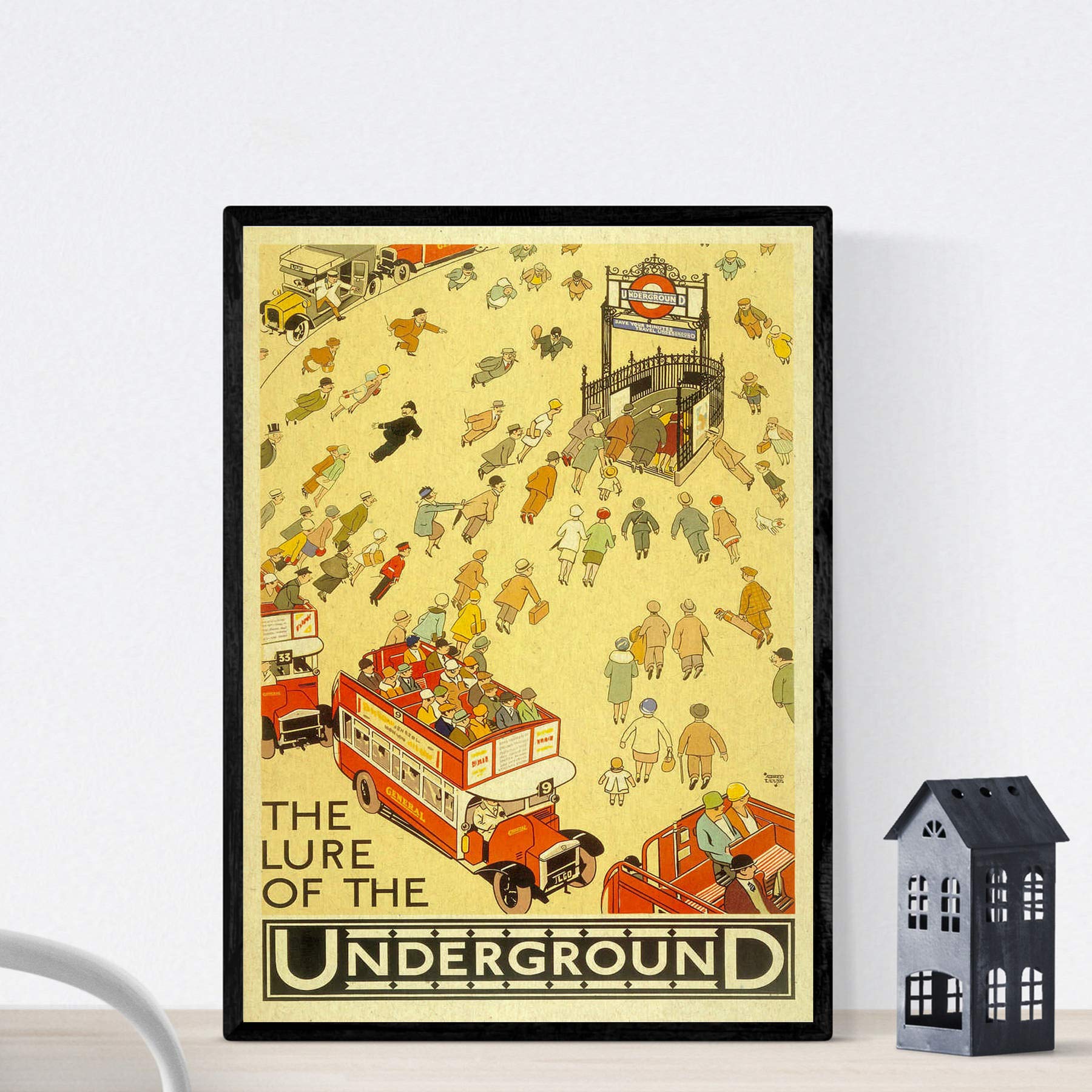 Nacnic Vintage Poster Vintage Poster Europe. London subway. A4 size โ image 1