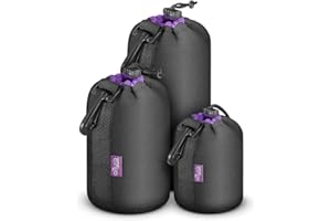 Altura Photo (3 Pack) Thick Protective Neoprene Pouch Set for DSLR Camera Lens (Canon, Nikon, Pentax, Sony, Tamron, Sigma, Olympus, Panasonic, Fuji) - Includes: Small, Medium and Large Pouches