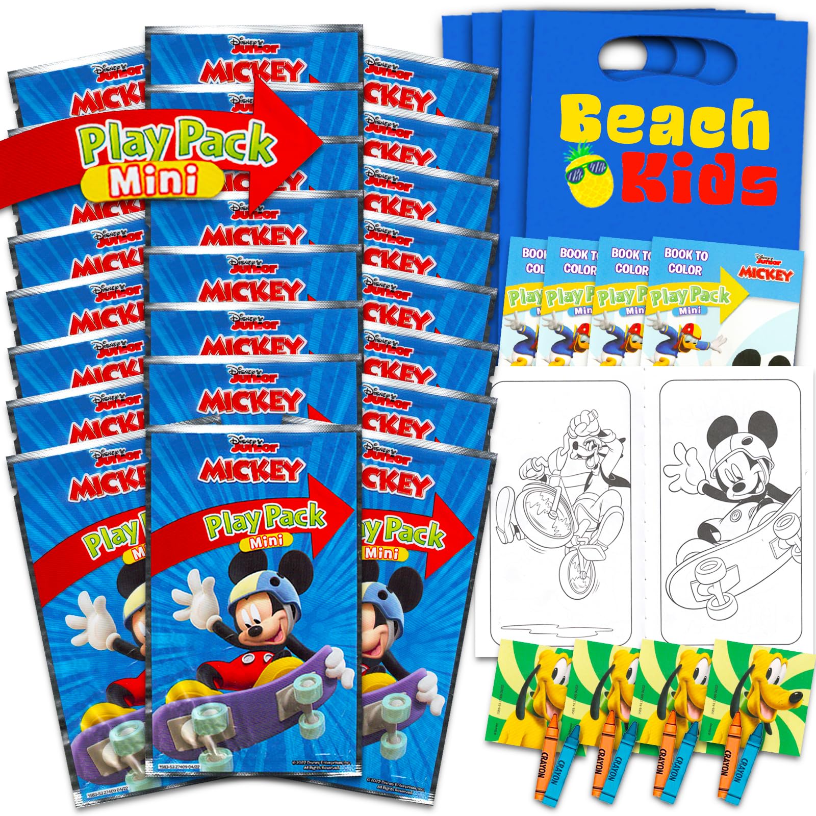 Photo 1 of **JURASSIC WORLD NOT MICKEY**
Beach Kids Disney Mickey Mouse Birthday Party Favors Set - Bundle with 24 Mickey Play Packs | Mini Coloring Books, Stickers, and More for Goodie Bags