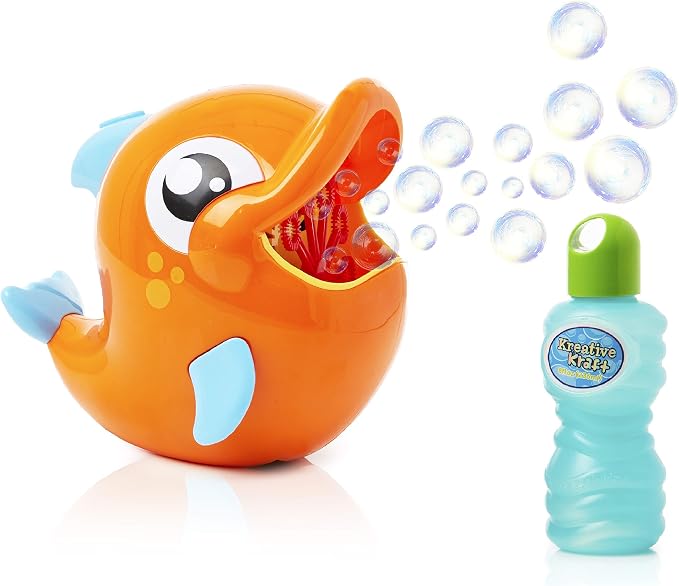 KreativeKraft Bubble Machine For Kids, Automatic Bubble Making Toys