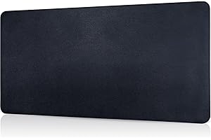 Laokiiy Desk Mat, Dual-Sided Desk Pad, Large Mouse Pad for Desk, Natural Cork & PU Leather Non-Slip Waterproof Desk Mats for Office and Home (Black, 31.5" x 15.7")