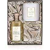 Antica Farmacista Lucite Home Ambiance Gift Set - Luxury Scented Candle (9 oz), Reed Diffuser (8.4 fl oz) & Lucite Tray - Home Decor Gift Box - Prosecco