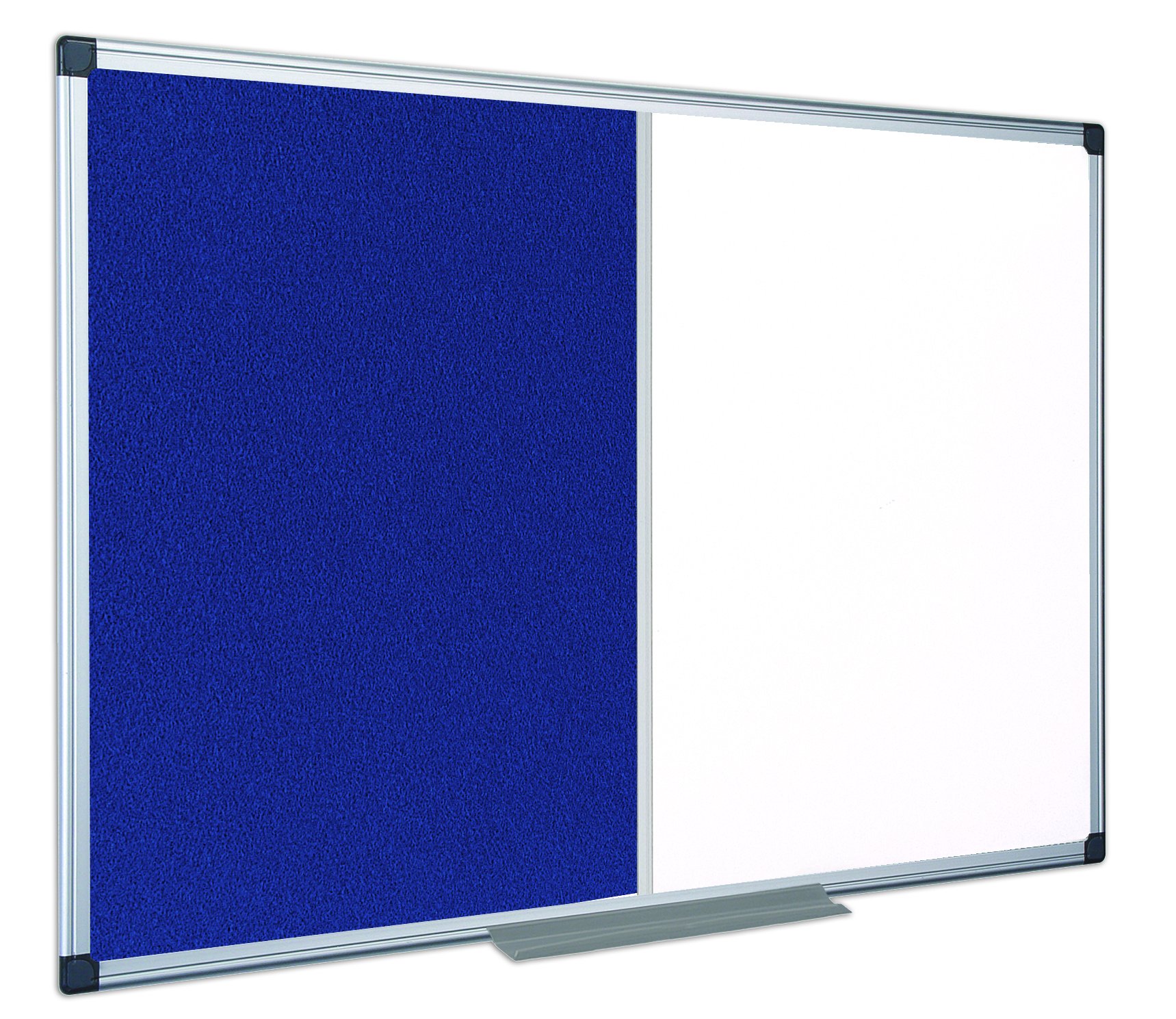 Bi-Office Combination Board Maya, Blue Felt/Melamine, Aluminium Frame, 180 x 120 cm