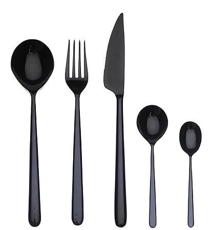 Mepra 108722030M - Cubertería especial unificada, color negro