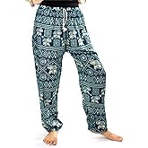 LOFBAZ Harem Pants for Women S-4XL Plus Elephant Yoga Boho Beach Lounge PJs
