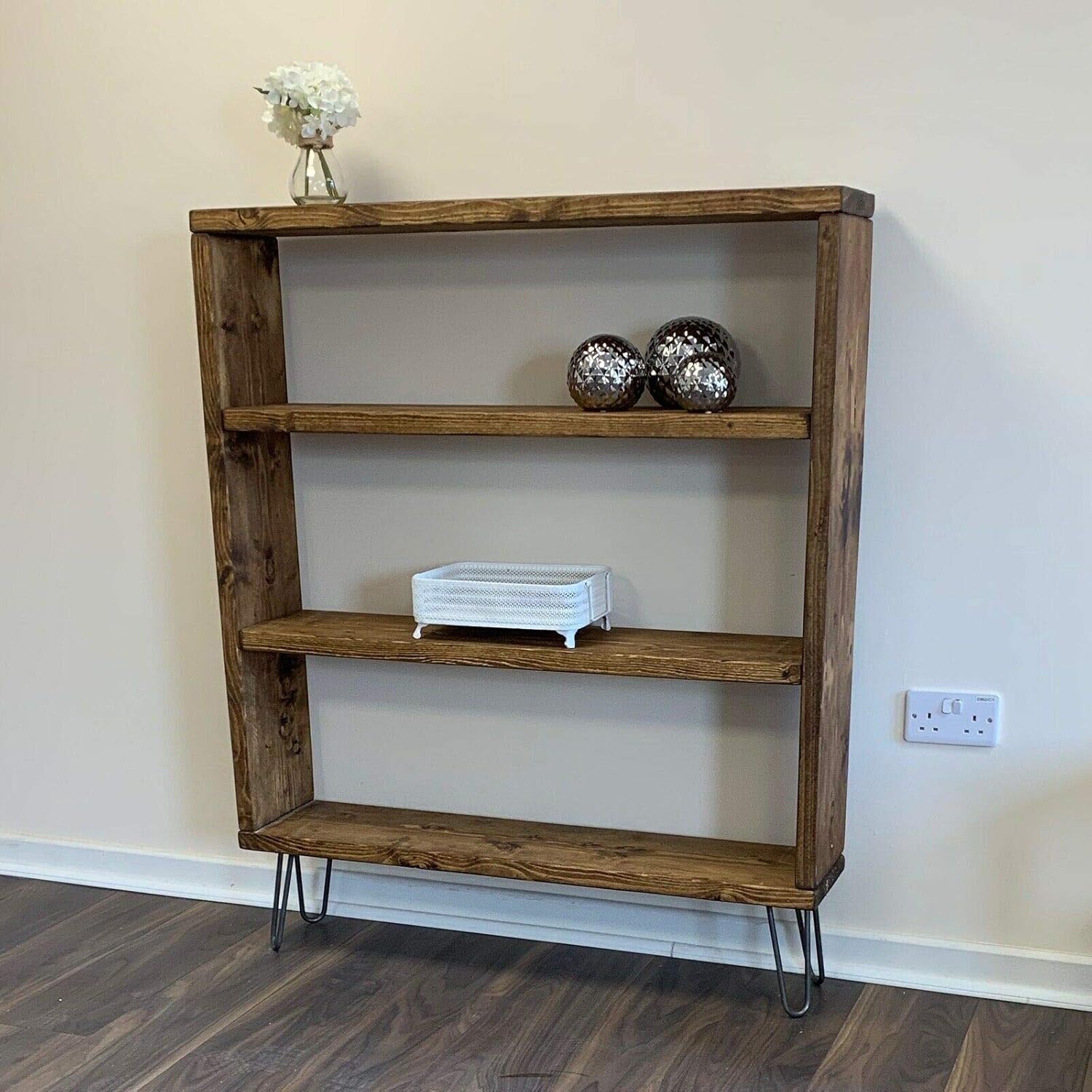 Industrial Bookcase Distressed Chic Shelving Unit Room Divider