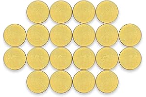 ZDQCB Blank Coins for Laser Engraving Blank Challenge Coins Bulk, Zinc Alloy Engraving Coin Blanks, Metal Stamping Blanks 40mm Diameter with Plastic case for DIY Crafts (Gold-20pcs)