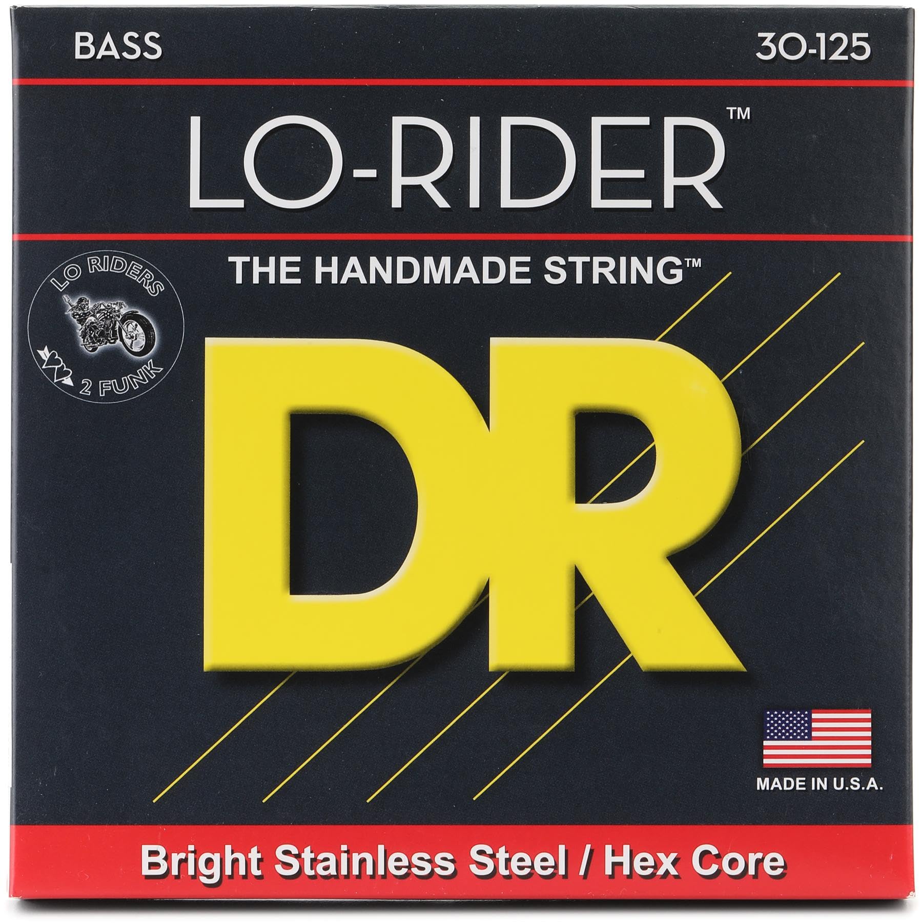 DR Strings Lo-Rider Stainless Steel Bass Medium 6 String