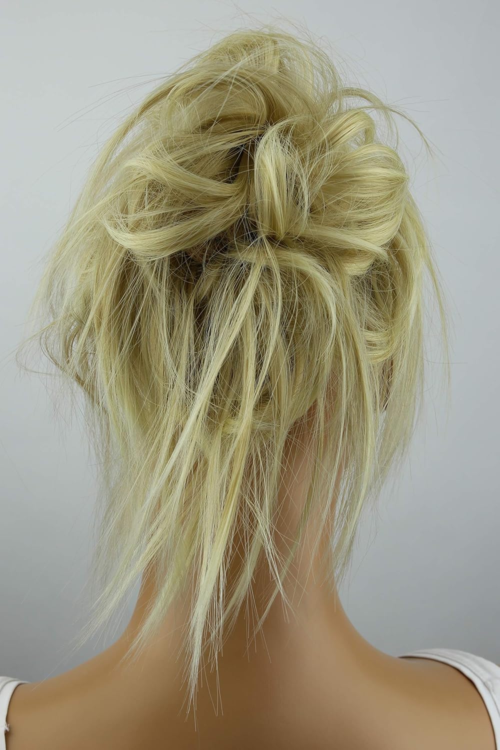 CAISHA XXL Jumbo Hairpiece Scrunchy Updo Bridal Hairstyle Messy Hair Tie Lightblond G4F, lightblond #24T613 G4F - Image 5