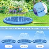 Jsdoin 100cm Dog Splash Pad Inflatable Pool Foldable Thickened PVC Blue view 3