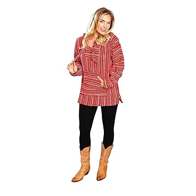 El Paso Designs Baja Hoodie- Mexican Style Fashion Item, Hiking, Camping, Surfing Poncho- Unisex (View Sizes, Colors)