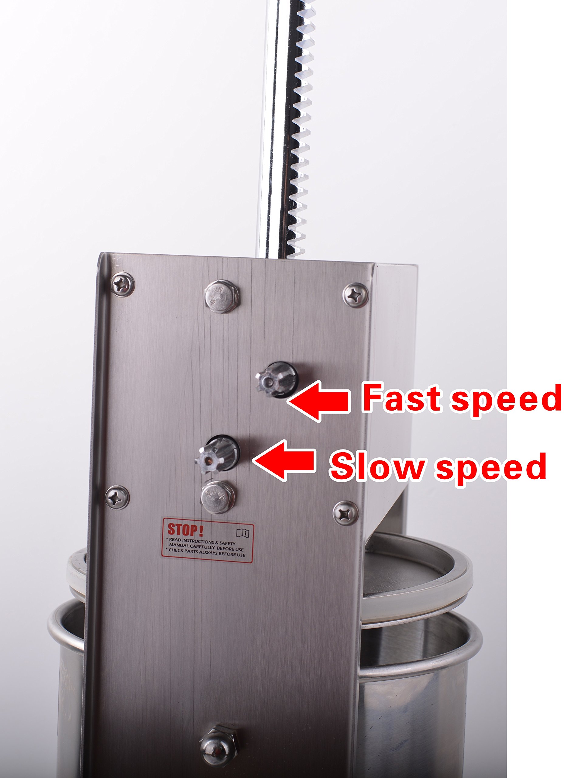 Hakka 7 Lb/3 L Sausage Stuffer 2 Speed Stainless Steel Vertical 57 Lb