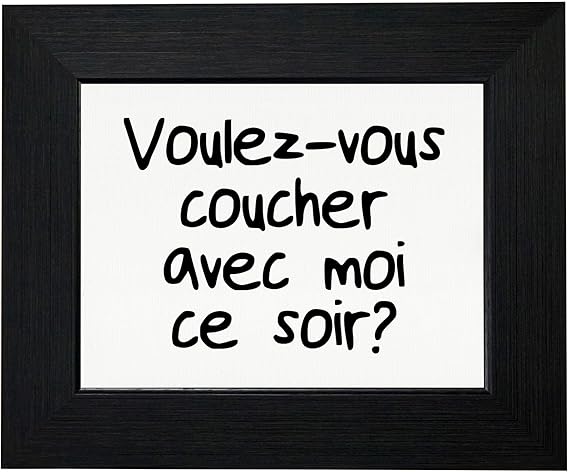 Voulez Vous Tarawih Avec Moi Ce Soir Amazon.com: Royal Prints Voulez-Vous Coucher Avec Moi Ce Soir? Framed