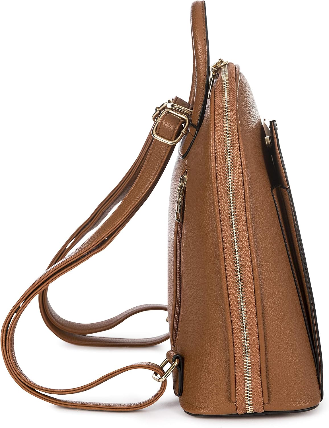 Womens Fashion Faux Leather Backpack Rucksack Shoulder Travel Holiday Bag - Miley - Navy - Image 5