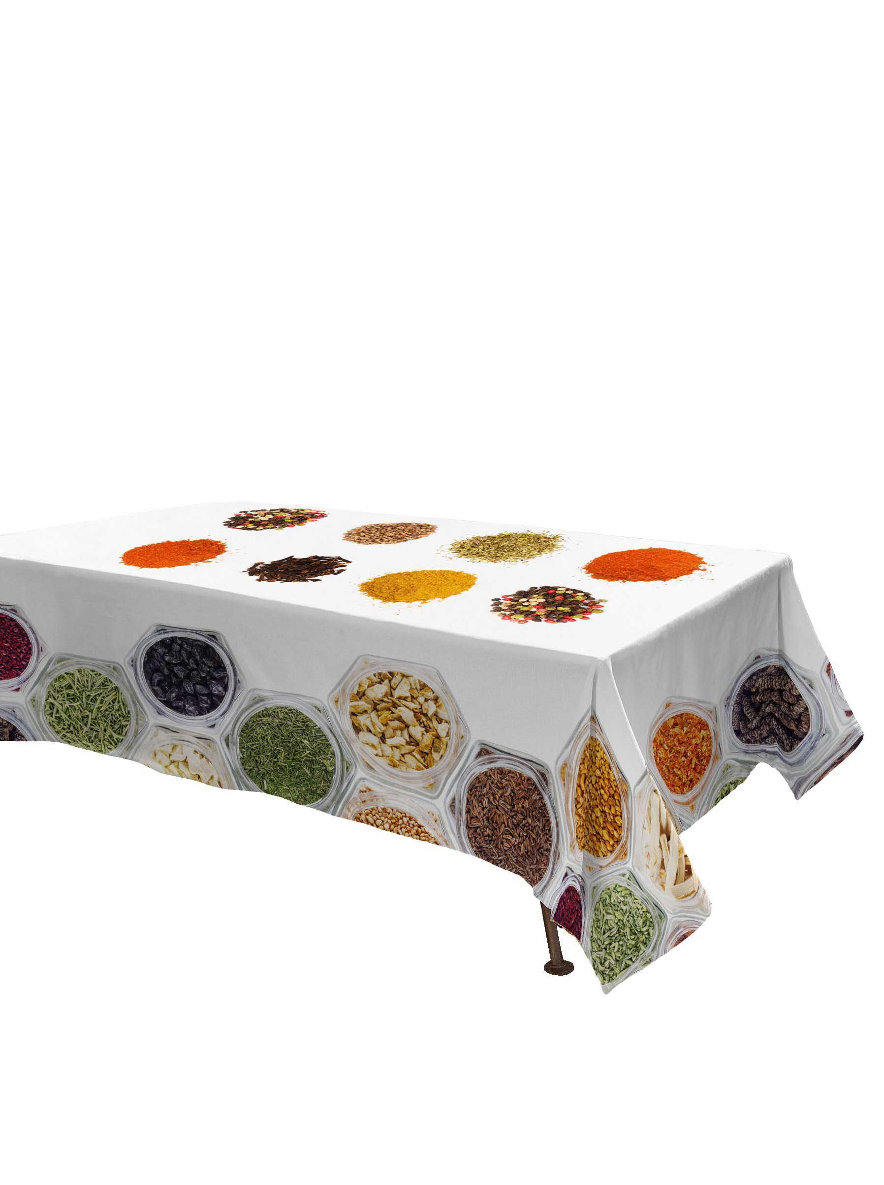 Italian Bed Linen Panama Digital Printed Tablecloth, 150x180cm, TV01, TV 01, 150 x 180 cm